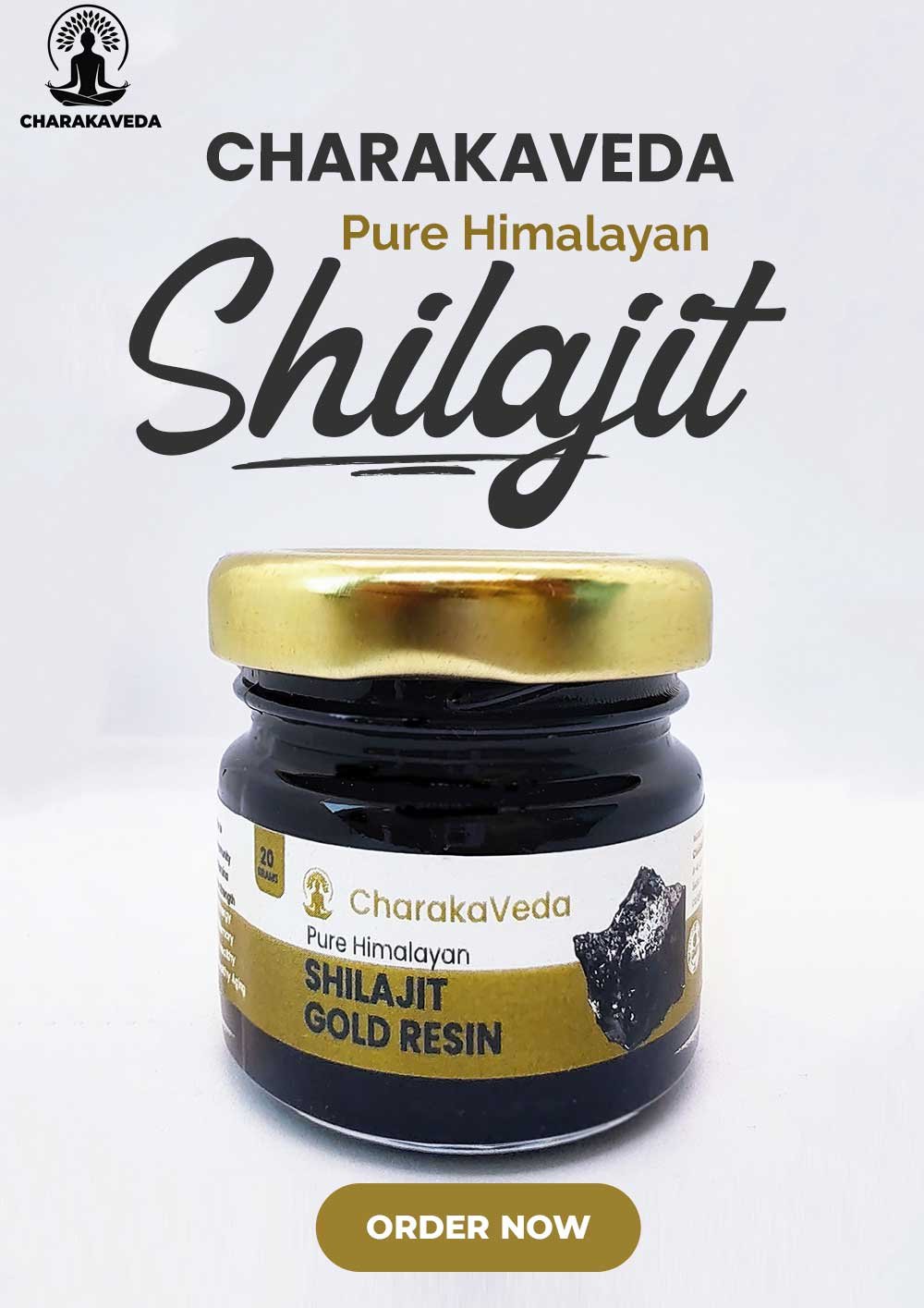 harakaVeda Shilajit Gold Resin | Pure Himalayan Shilajit for Strength, Stamina & Immunity | Boost Energy, Muscle Recovery & Endurance | Ayurvedic Formula to Rejuvenate Mind & Body